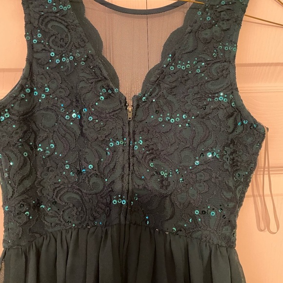 -NWT Speechless Sequin Green Emerald dress Size 5 - Picture 10 of 11